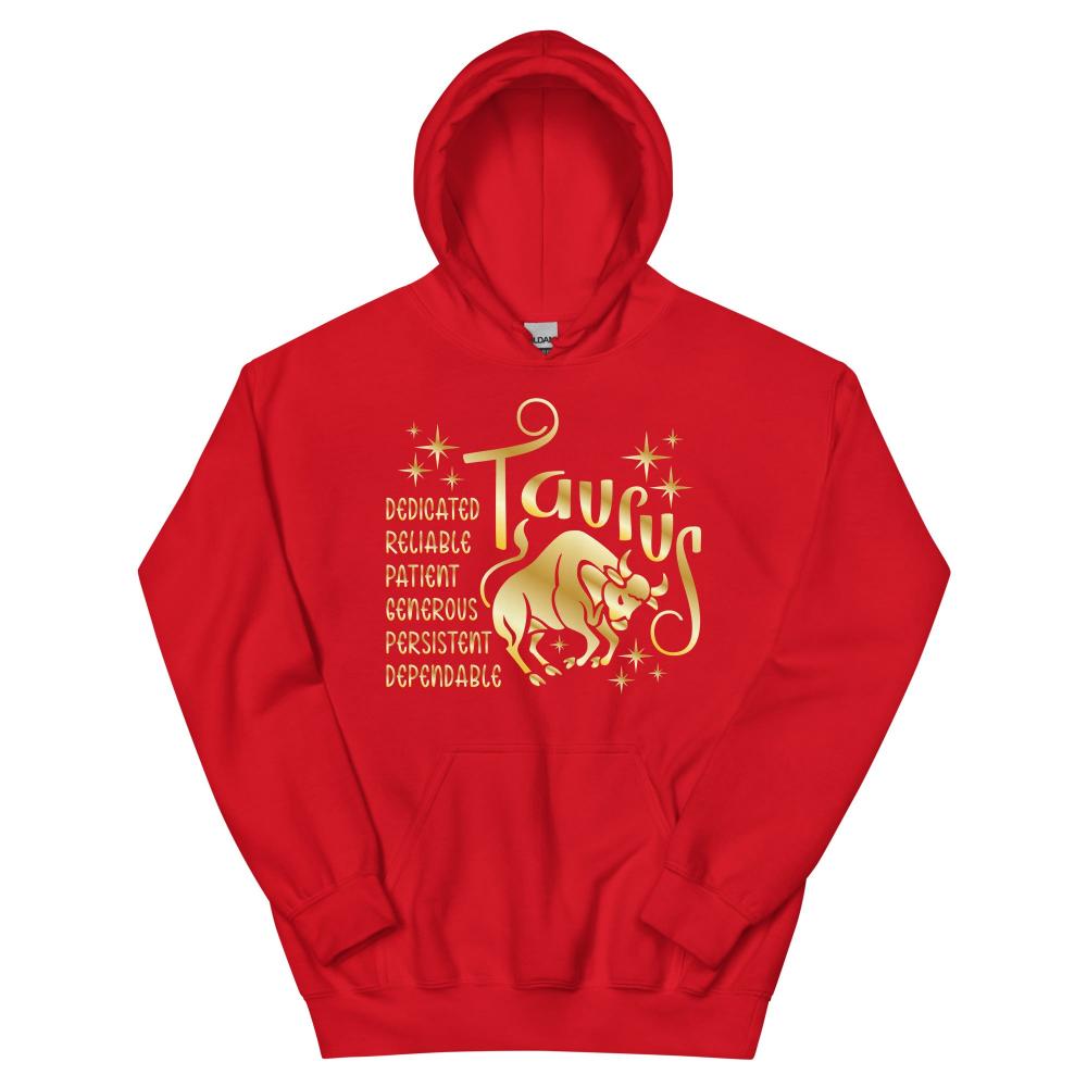Taurus Zodiac Positive Traits Hoodie - Red Color - https://ascensionemporium.net